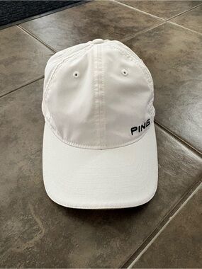 PING White Baseball Cap with Subtle Logo